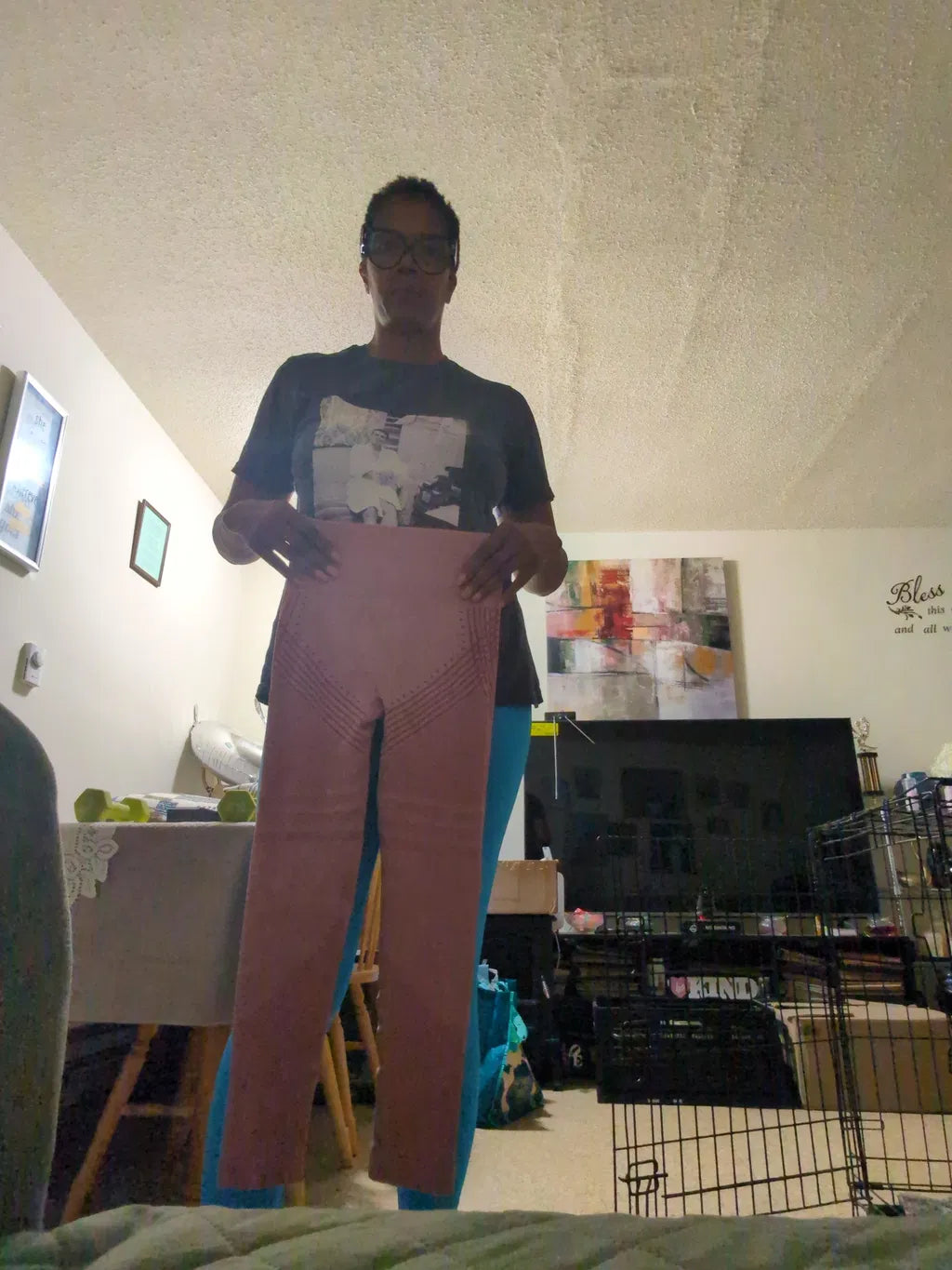 Kundin Lena B. trägt die Sculpt 3D Leggings